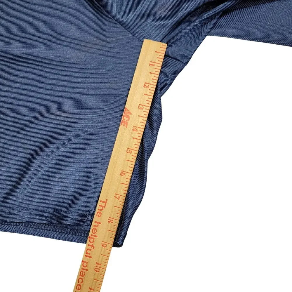 Vtg Dodger Nylon Gym Shorts Mens L Navy Blue D Logo Athletic Made in USA READ